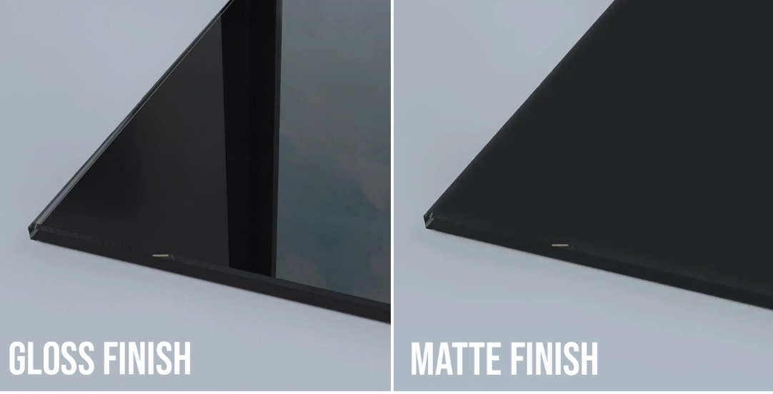Discover the Difference Between Gloss and Matte Finish Glass Types - CreoGlass®