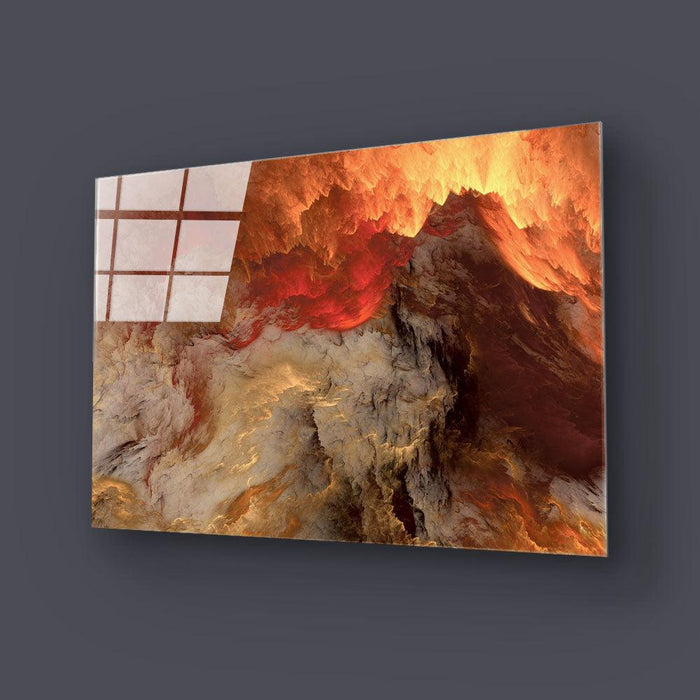 Abstract glass wall art displayed as a modern statement piece for a UK home