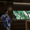 "Patagonia Green" - LED Backlit Glass Splashback - Bespoke - CreoGlass®
