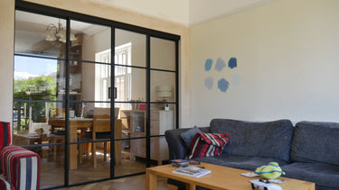 Vista Grid – Double Sliding Glass Door with Two Side Panels – PMF - CreoGlass®