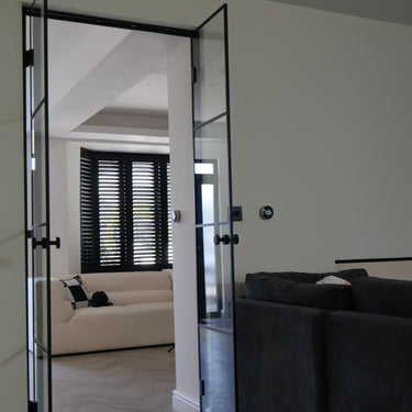 Loft Frame – Double Hinged Glass Door with Knob and Frame – PMF