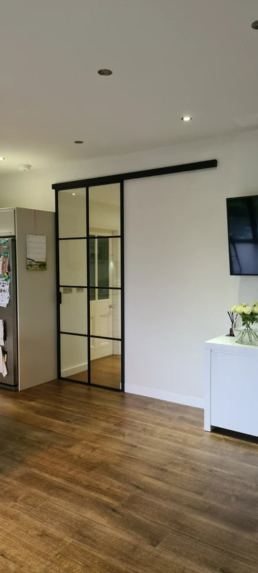 Loft Grid – Single Sliding Glass Door – PMF - CreoGlass®