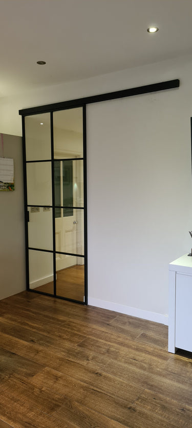 Loft Grid – Single Sliding Glass Door – PMF - CreoGlass®