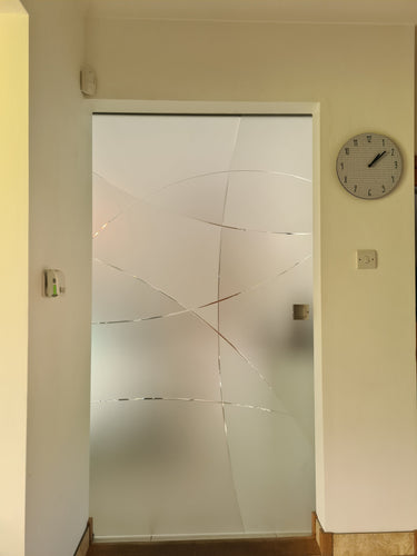 Eclipse Curve - Single Sliding Glass Door - Frameless - CreoGlass®