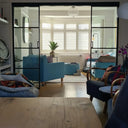 Vista Grid – Double Sliding Glass Door with Two Side Panels – PMF - CreoGlass®