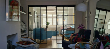 Vista Grid – Double Sliding Glass Door with Two Side Panels – PMF - CreoGlass®
