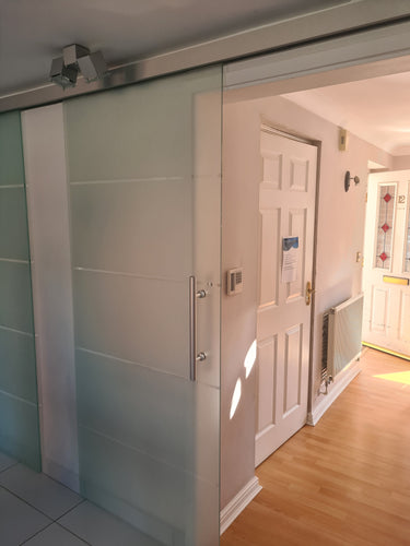 Horizon Frost - Single Sliding Glass Door - Frameless - CreoGlass®