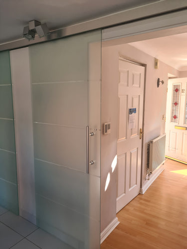 Horizon Frost - Single Sliding Glass Door - Frameless - CreoGlass®