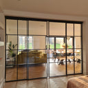 Atrium Grid – Double Sliding Glass Doors with Two Side Panels – PMF - CreoGlass®