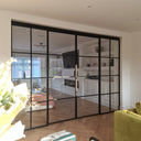 Atrium Grid – Double Sliding Glass Doors with Two Side Panels – PMF - CreoGlass®