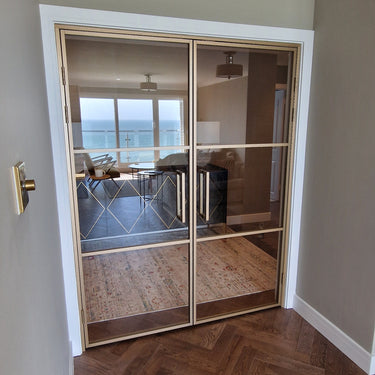 Skyline Frame - Double Hinged Glass Door with Handle and Frame - PMF