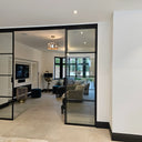 Modern Edge – Double Sliding Glass Door with Two Side Panels – PMF - CreoGlass®