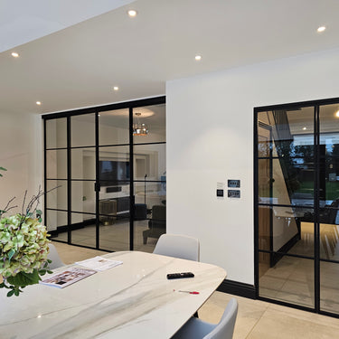 Avenue Grid – Double Hinged Glass Door with Handle and Frame – PMF