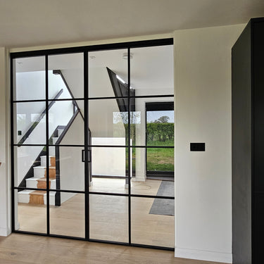 Avenue Grid – Double Hinged Glass Door with Handle and Frame – PMF