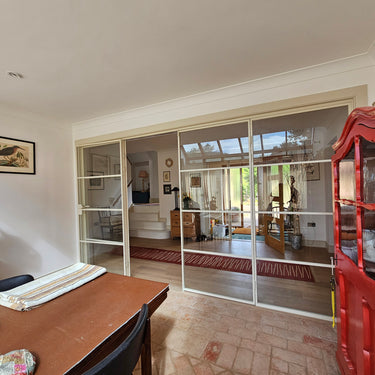 Vista Frame – Double Hinged Glass Door with 2 side panels, Latch and Frame – PMF