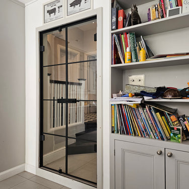 Halo Frame - Double Hinged Glass Door with Latch and Frame - PMF