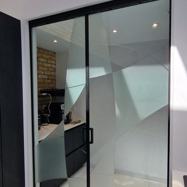 Reflex Grid – Double Hinged Glass Door with Handle and Frame – PMF