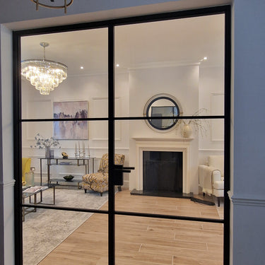 Velar Frame - Double Hinged Glass Door with Latch and Frame - PMF