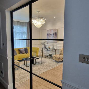 Velar Frame - Double Hinged Glass Door with Latch and Frame - PMF