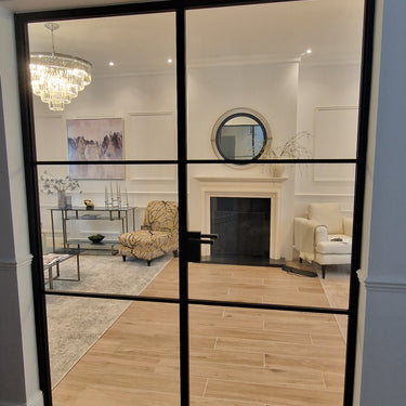 Velar Frame - Double Hinged Glass Door with Latch and Frame - PMF
