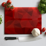 Abstract Red Prism Glass Chopping Board and Placemat - CreoGlass®