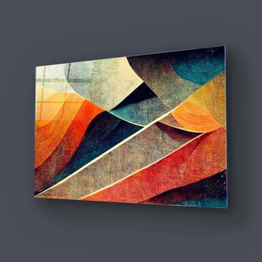 Abstract Paper Waves Glass Wall Art - DIY - CreoGlass®