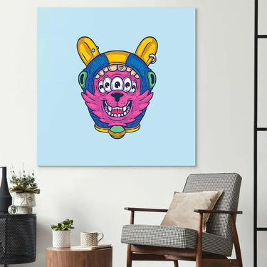 Abstract Space Dog Glass Wall Art - DIY - CreoGlass®