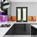 Purple & Blue Fluid - Abstract Printed Splashback - Bespoke - CreoGlass®