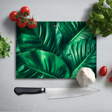 Anthurium Leaves Glass Chopping Board and Placemat - CreoGlass®