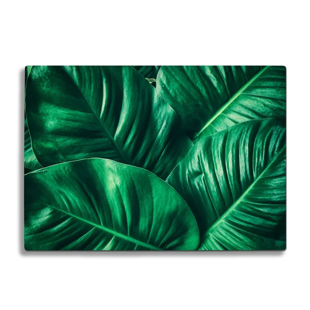 Anthurium Leaves Glass Chopping Board and Worktop - CreoGlass®