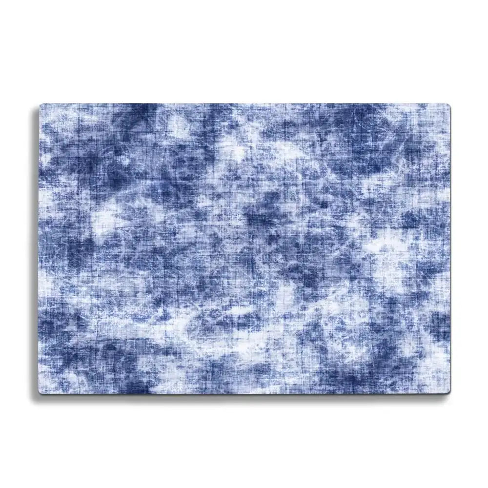 Blue Batique Linen Texture Glass Chopping Board and Worktop - CreoGlass®
