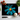 Cerulean daisy design on black chopping board with kitchen knife, tomatoes, garlic, and herbs