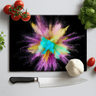 Colourful Explosion Glass Chopping Board and Placemat - CreoGlass®