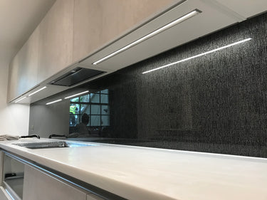 Obsidian Black - Italian Splashback - Bespoke - CreoGlass®