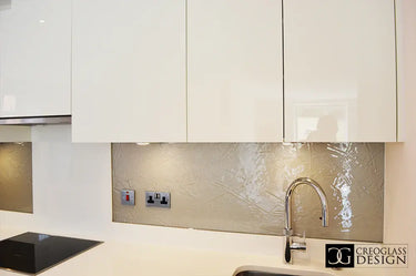 Cloud Grey - Kiln Splashback - Bespoke - CreoGlass®