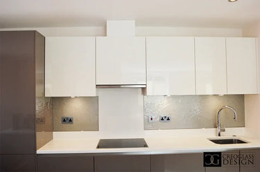 Cloud Grey - Kiln Splashback - Bespoke - CreoGlass®