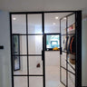 Clarity Grid - Double Hinged Glass Door with Handle and Frame – internal steel and glass door, photo 2