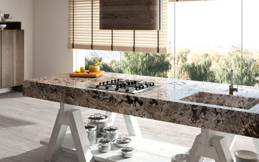 Glacial Blue 10mm Granite Worktop - CreoGlass®