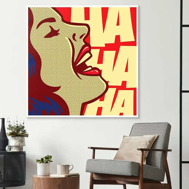 Ha Ha Ha Retro Glass Wall Art - DIY - CreoGlass®