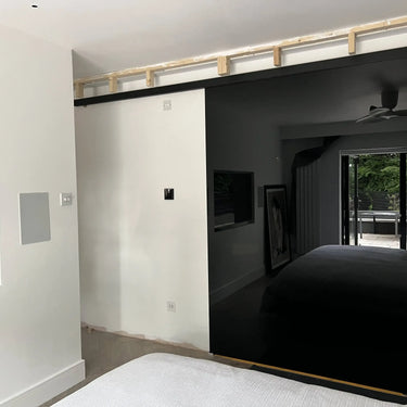 Midnight Black – Single Sliding Glass Door – Frameless - CreoGlass®