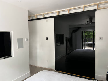 Midnight Black – Single Sliding Glass Door – Frameless - CreoGlass®
