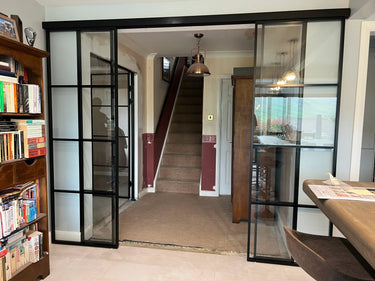 Loft Line – Double Sliding Glass Doors with Two Side Panels – PMF - CreoGlass®