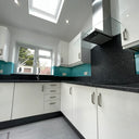 Aqua Blue - Colour Glass Splashback – Bespoke - CreoGlass®