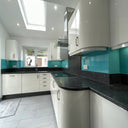 Aqua Blue - Colour Glass Splashback – Bespoke - CreoGlass®
