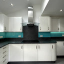 Aqua Blue - Colour Glass Splashback – Bespoke - CreoGlass®