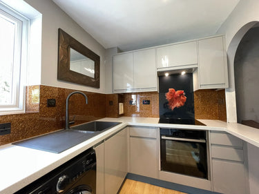 Deep Bronze - Mica Splashback - Bespoke - CreoGlass®