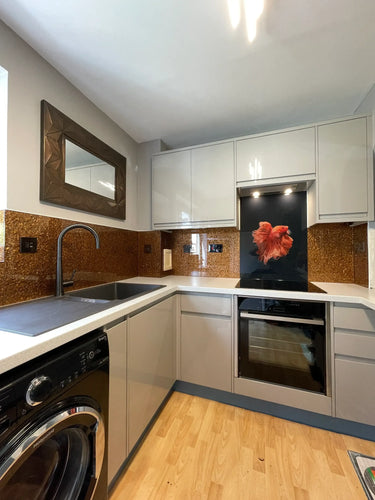 Deep Bronze - Mica Splashback - Bespoke - CreoGlass®