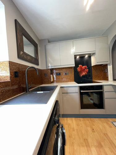 Deep Bronze - Mica Splashback - Bespoke - CreoGlass®