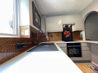 Deep Bronze - Mica Splashback - Bespoke - CreoGlass®