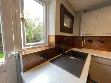 Deep Bronze - Mica Splashback - Bespoke - CreoGlass®